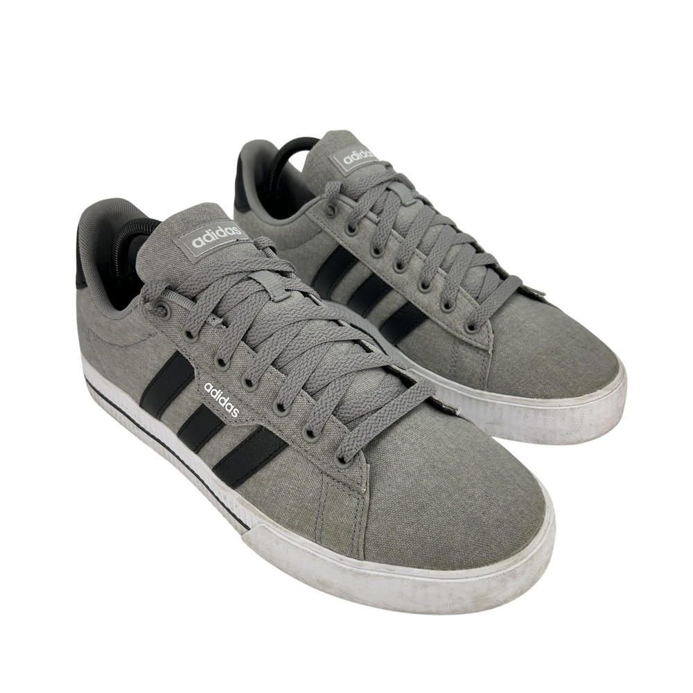 Adidas Daily 3.0 Shoes Mens Size 10 Gray Black Canvas Skate Sneakers‎ FW3270